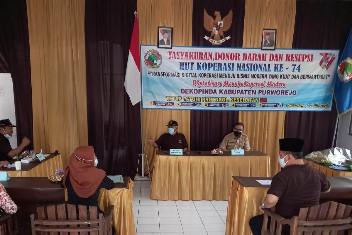 Peringatan Hari Koperasi Nasional Ke 74 Tahun 2021 Tingkat Kabupaten Purworejo