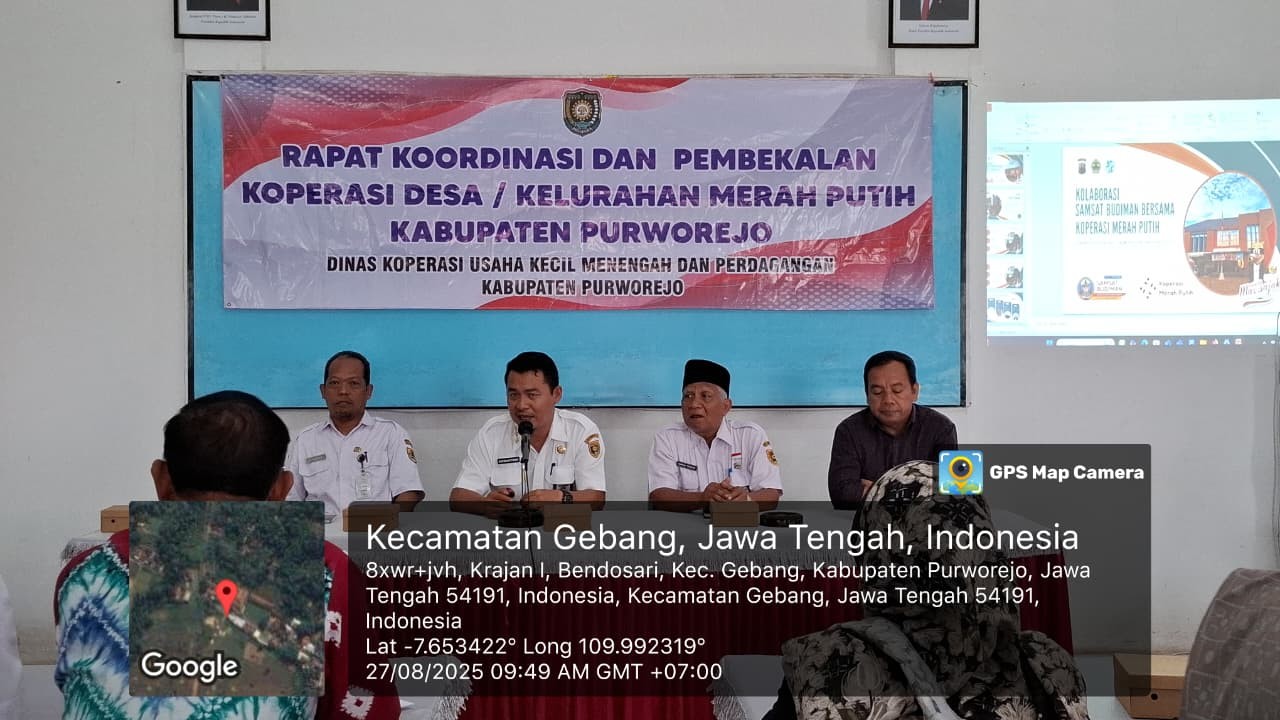 Kegiatan Rakor dan Pembekalan Pengurus dan Pengawas KDKMP Se Wilayah Kecamatan Gebang