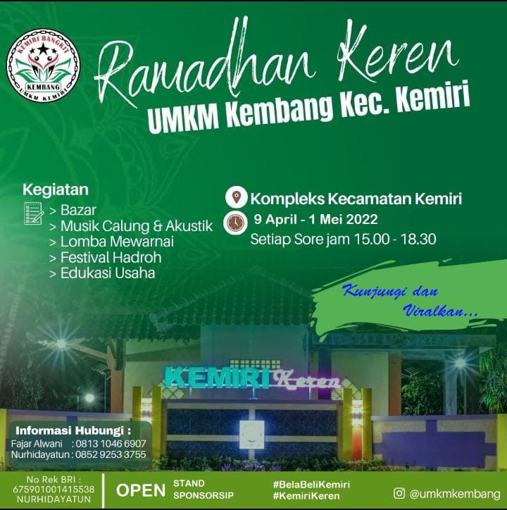 Ramadhan Keren UMKM Kembang Kecamatan Kemiri