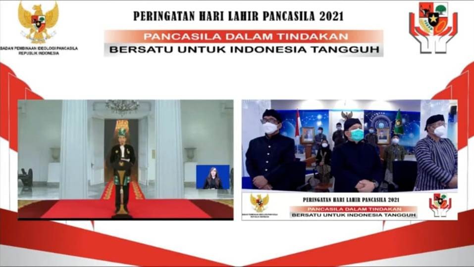 Upacara Peringatan Hari Lahir Pancasila Tahun 2021 Secara Virtual