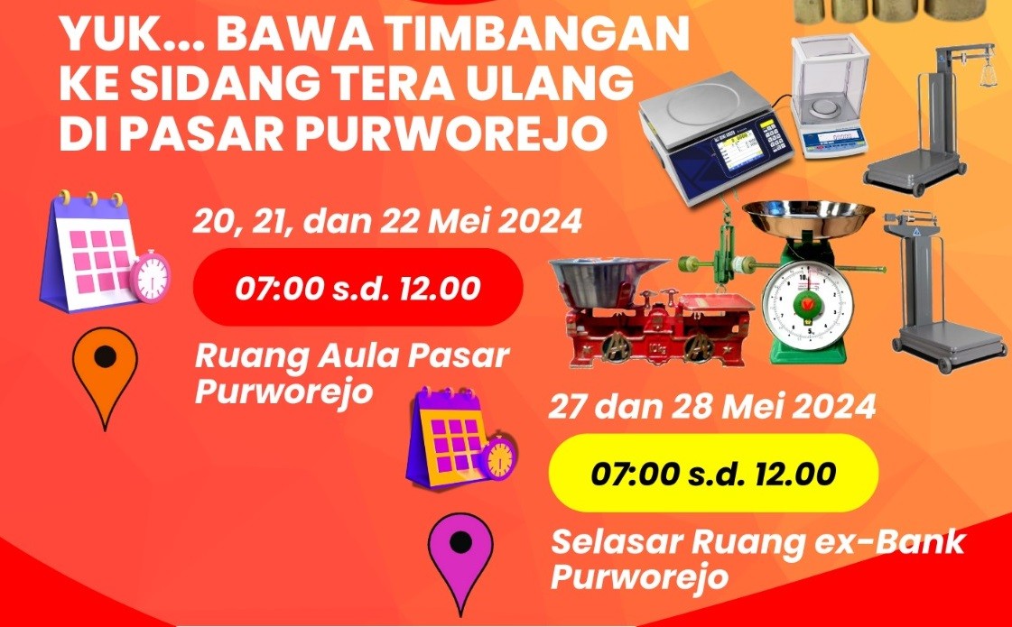 Yuk ... Bawa Timbangan ke Sidang Tera Ulang di Pasar Purworejo