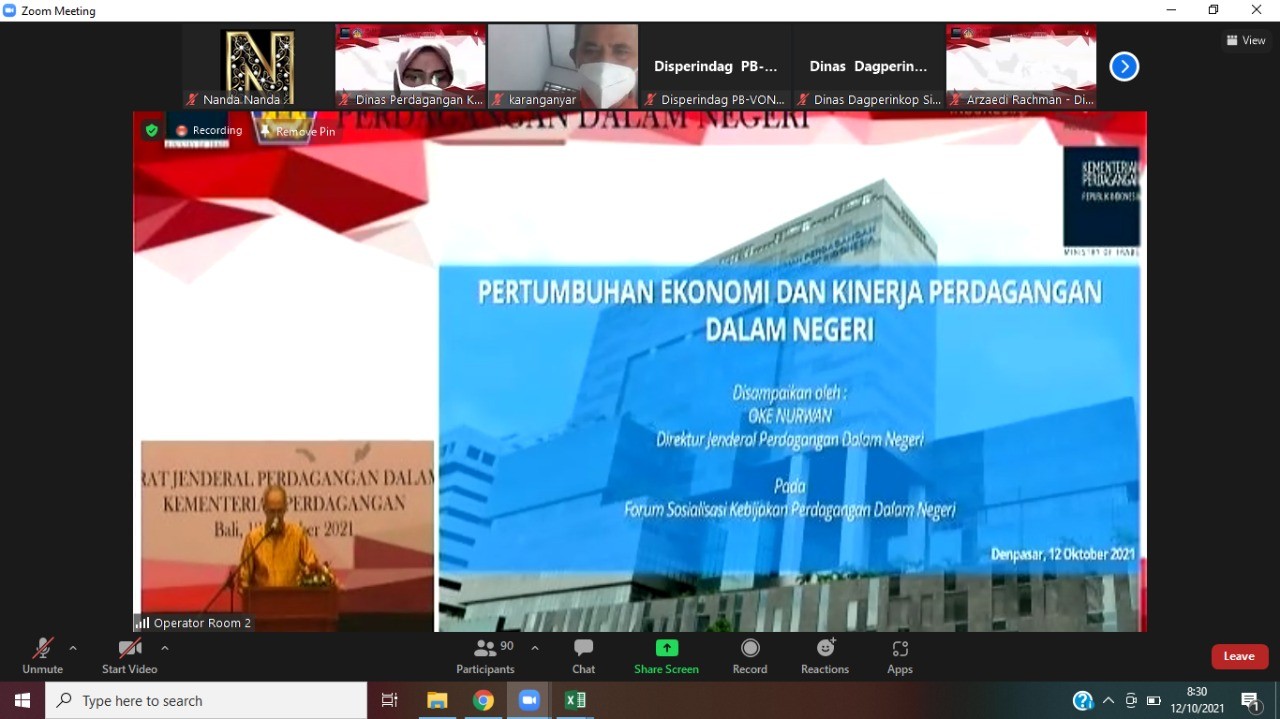 Webinar Forum Sosialisasi Kebijakan Ditjen Perdagangan Dalam Negeri