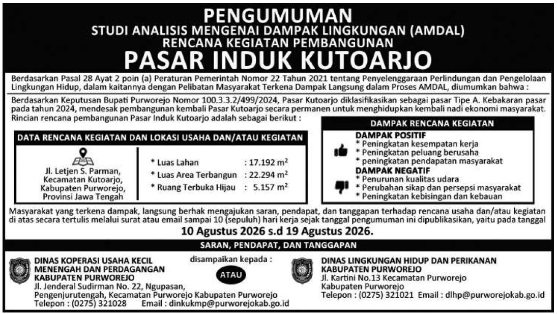 Pengumuman AMDAL